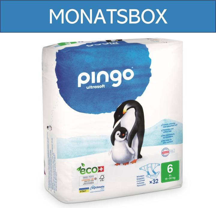 Produktbild Pingo Ökowindeln (Gr. 6, Monatsbox, 192 Stück)