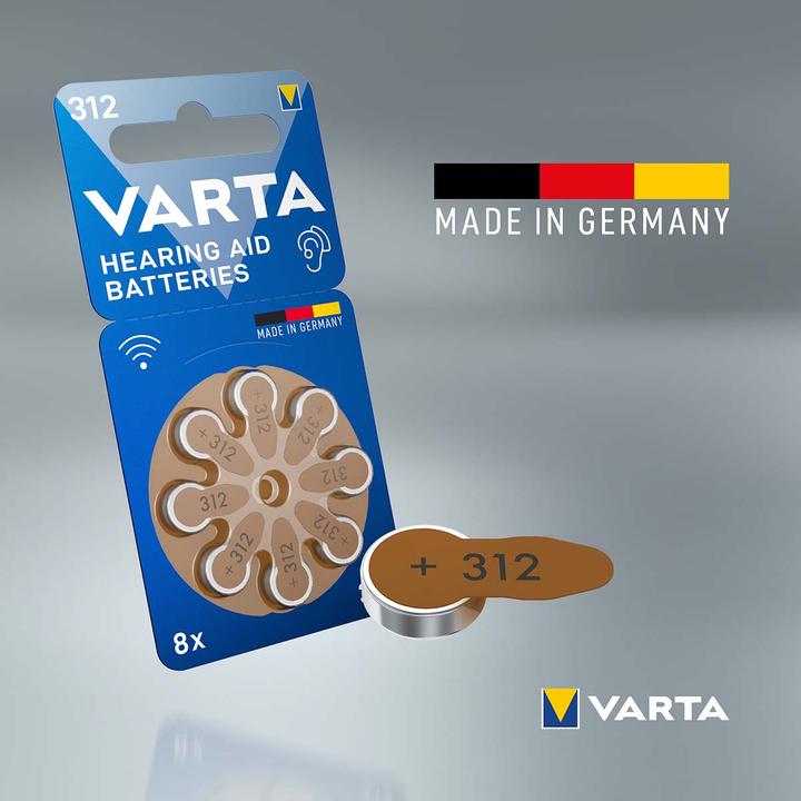 Actual product image Varta Hearing aid battery (8 pcs., A312, 180 mAh)