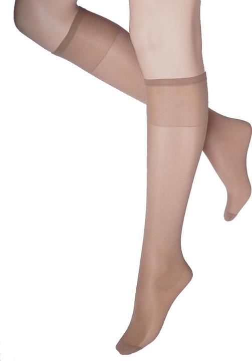 Actual product image Levee Satin Sheer (5 pack) fine knee highs, colour 220 cashmere, size 39-42 (20 DEN, 39 - 42)