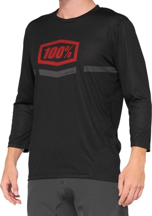 100% Unbekannt 3/4 Jersey airmatic schwarz/rot