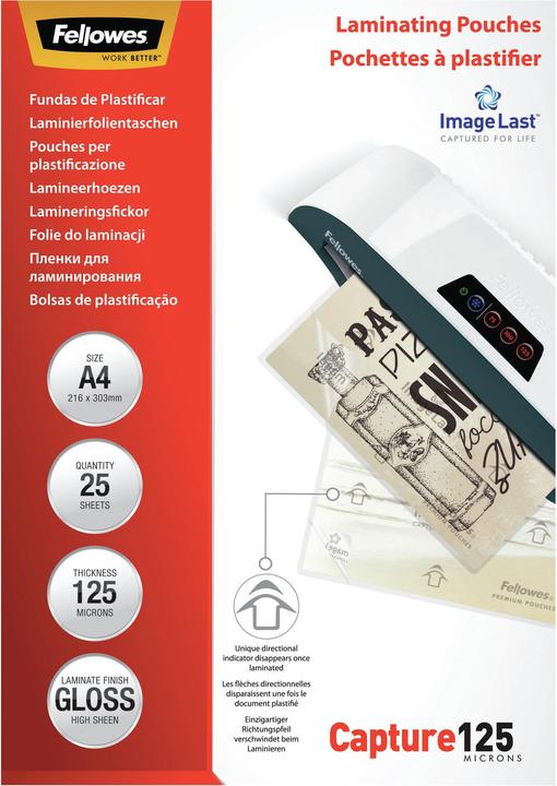 Produktbild Fellowes Capture 125 (A4, 25 Stück, 125 µm)