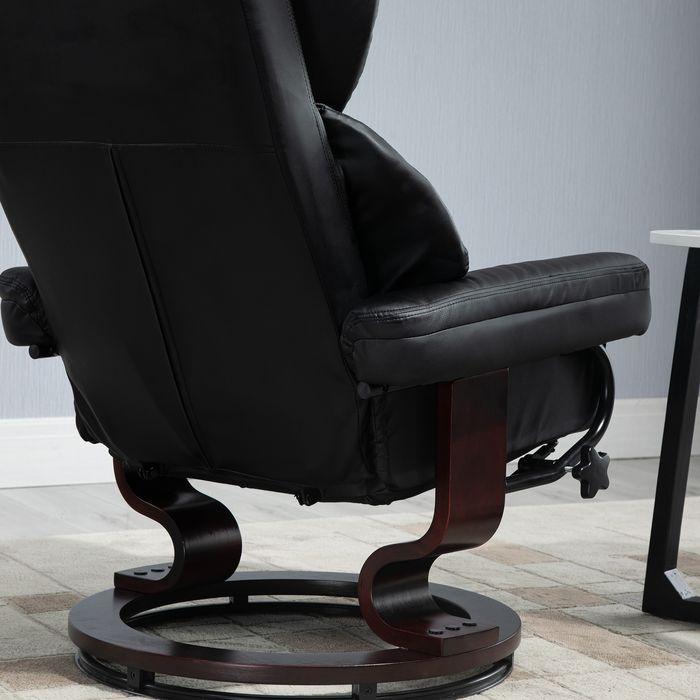 Produktbild Swisshandel24 Relaxsessel mit Hocker, drehbarer Fernsehsessel, TV-Sessel mit Liegefunktion, Ruhesessel, Liegesesse
