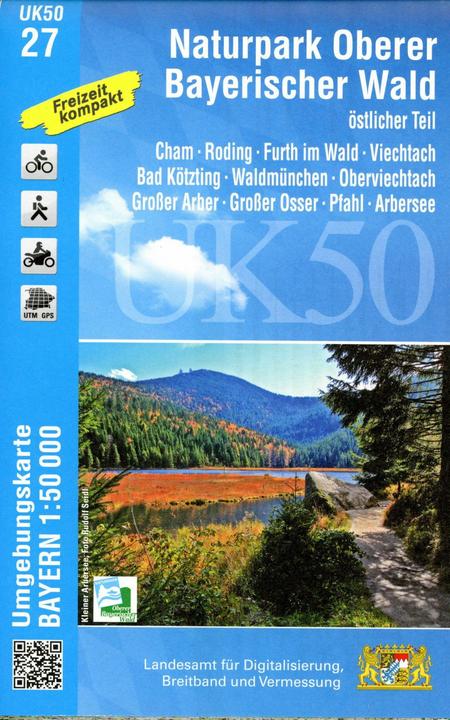 Produktbild Topographische Karte Bayern Naturpark Oberer Bayerischer Wald, östlicher Teil