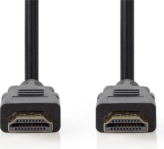 Actual product image Nedis Ultra High Speed HDMI Cable with Ethernet, 1m, Gold Plated (Black) supports: 8K at 6 (1 m, HDMI)