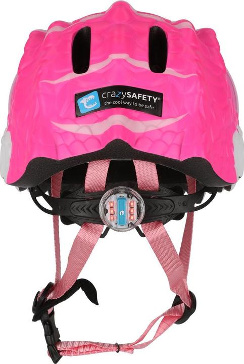 Actual product image Crazy Safety Dino Bicycle Helmet - Pink (100201-05-01) (49 - 55 cm)