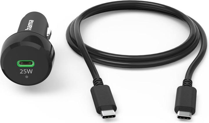 Actual product image Hama Car Charger Set, USB-C, 25 Watt, Black