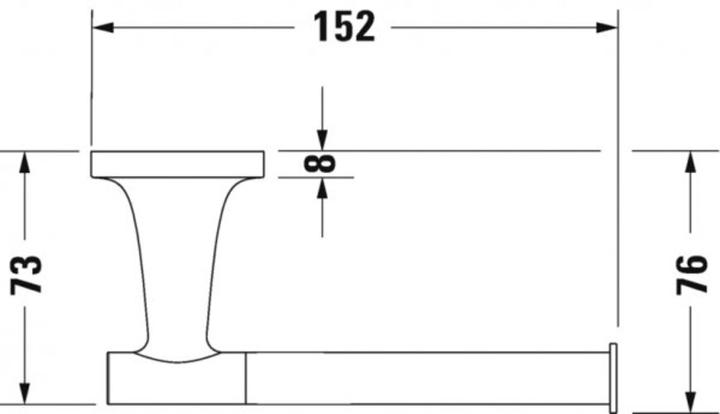 Image du produit Duravit Porte-rouleau de papier STARCK T latéral chromé