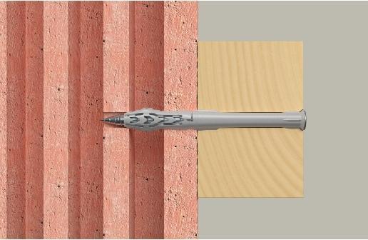 Actual product image Fischer Frame anchor R 88542 SXR 10x200 T screw steel galv. zinc-plated / anchor nylon (50 pcs.)