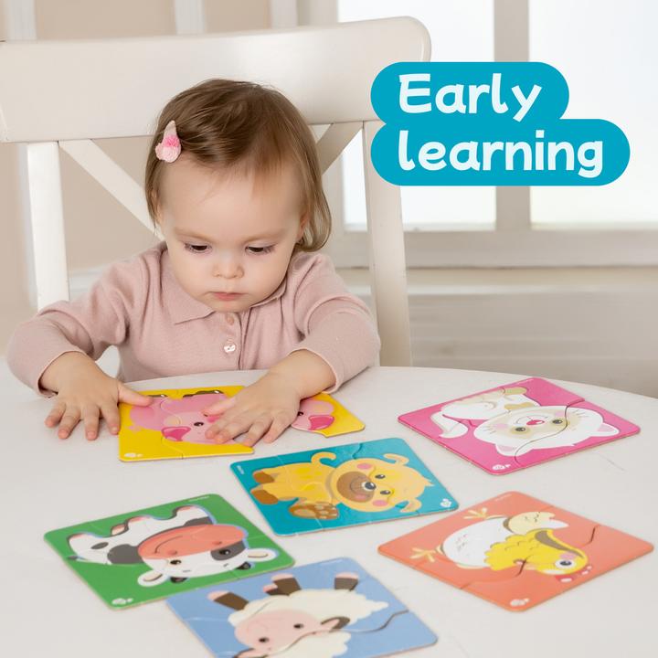 Immagine prodotto Montessori Puzzle triplo - Animali domestici 6 pezzi, 18 pezzi