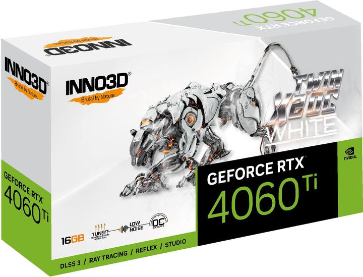 Actual product image Inno3D RTX4060 TI Twin X2 OC WHITE 16GB GDDR6 HDMI 3xDP (16 GB)