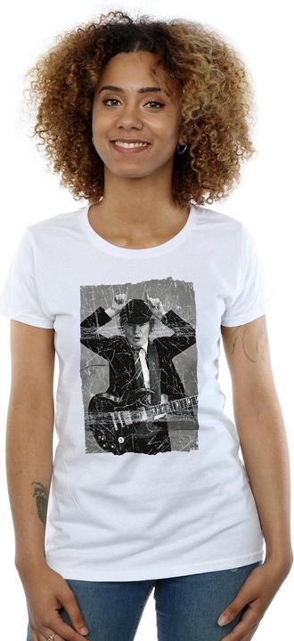Image du produit AC/DC Femme/Ladies - Angus Young - T-shirt en coton avec photo en relief (S)