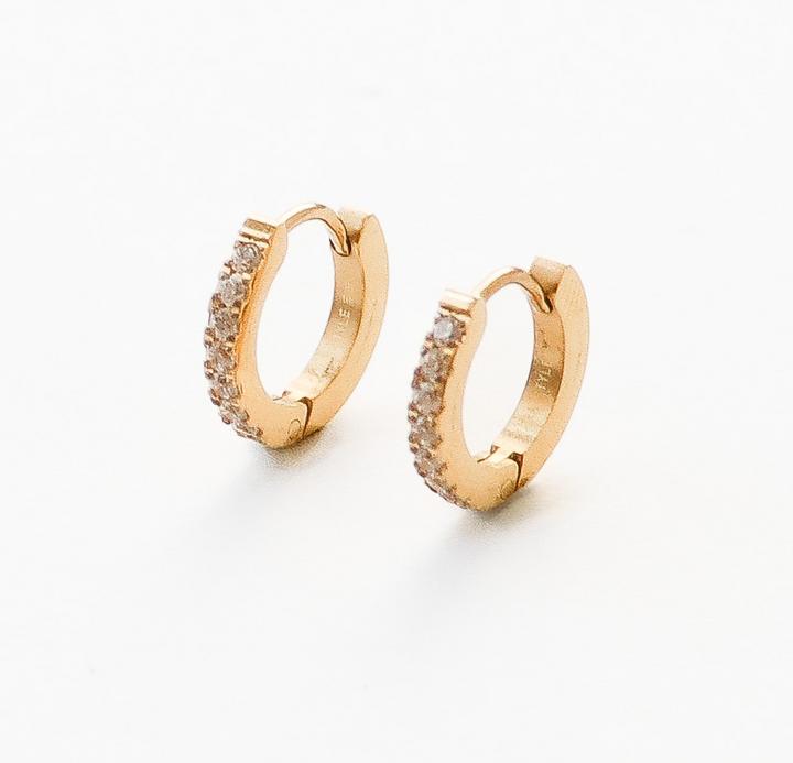 Produktbild Tara Style Martina Zircone Click Hoop - Creolen (waterproof) (100% wasserfest, 18k Edelstahl vergoldet)