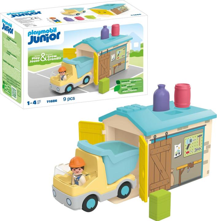 Produktbild Playmobil LKW mit Sortiergarage (71686, Playmobil Junior)
