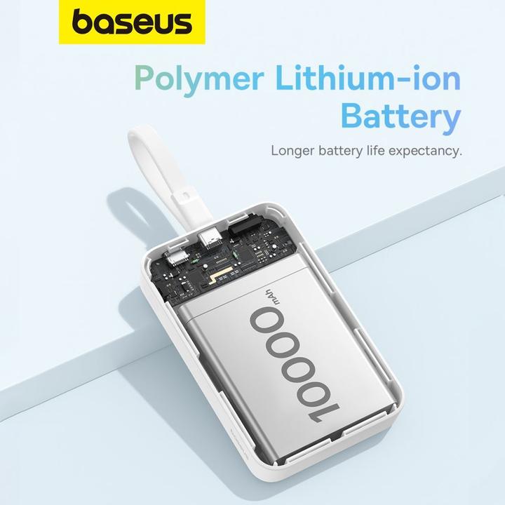 Productafbeelding Baseus Powerbank Magnetic Mini 10000mAh 20W MagSafe (wit) (10000 mAh, 20 W, 20 Wh)