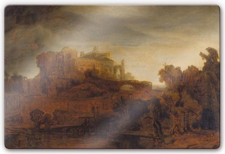 Produktbild Trenddeko Rembrandt - Landschaft mit Schloss (60 x 40 cm)