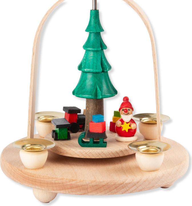 Produktbild Holzwaren Egermann Pyramide "Weihnachtsmann" handgefertigt aus dem Erzgebirge