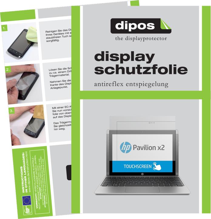 Produktbild Dipos Displayschutzfolie Antireflex (2 Stück, HP Pavilion x2 10,1 Zoll)
