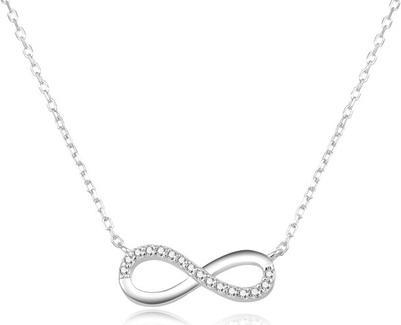 Beneto Silver necklace with infinity AGS507 / 47L