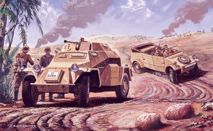 Immagine prodotto Airfix Kit auto scout corazzata sSD.Kfz. 222 & VW Kübelwagen 1:76