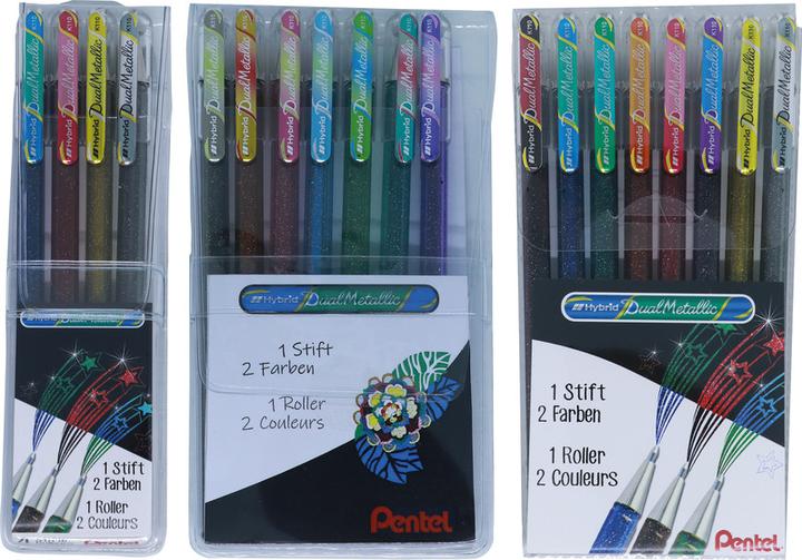 Image du produit Pentel Hybrid Roller Gel Dual Metallic (Multicolore, 1 x)