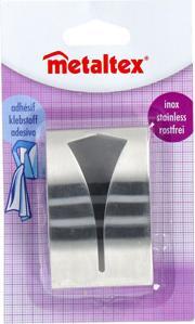 Metaltex Selbstklebender Haken für Stoff Edelstahl