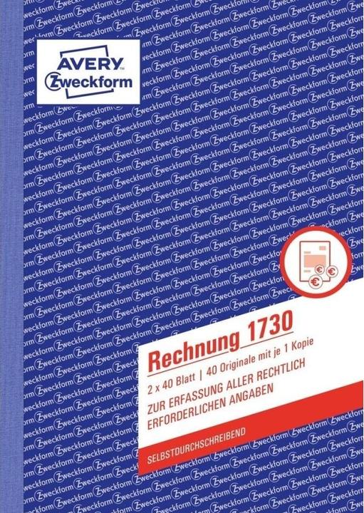 Produktbild Avery Formularbuch "Rechnung", SD, 4+1 GRATIS (40 x)