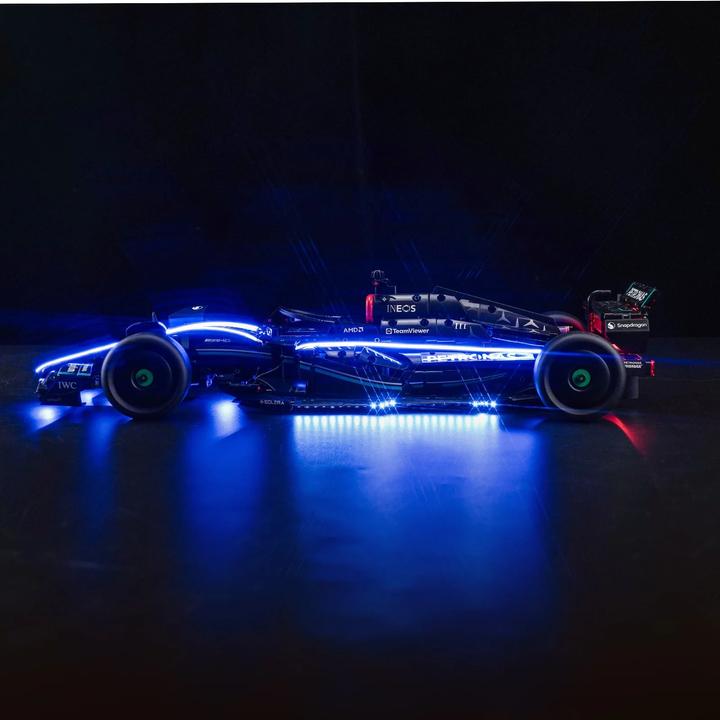 Actual product image BrickBling LED light set for LEGO Mercedes-AMG F1 W14 E Performance (42171) incl. remote control