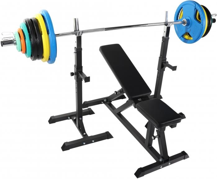 Image du produit Gorilla Sports Ensemble Gripper Olympia, banc de musculation inclus