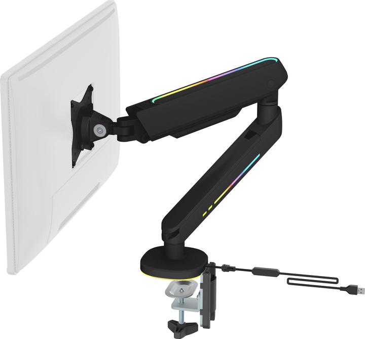 Deltaco Gaming RGB - Single Arm Monitorhalterungen (Tisch, 32")
