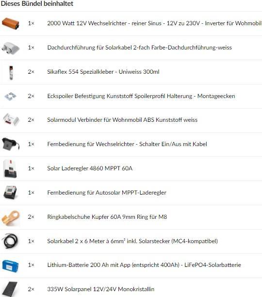 Produktbild Autosolar Solaranlage (670 W)