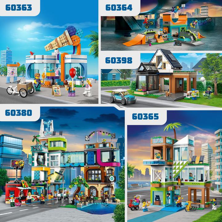 Produktbild LEGO Familienhaus mit Elektroauto (60398, LEGO City)