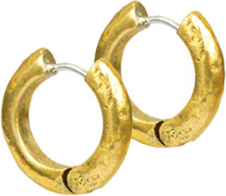 Actual product image Star Piercing Ohrring vergoldet Hammerschlag (Brass)