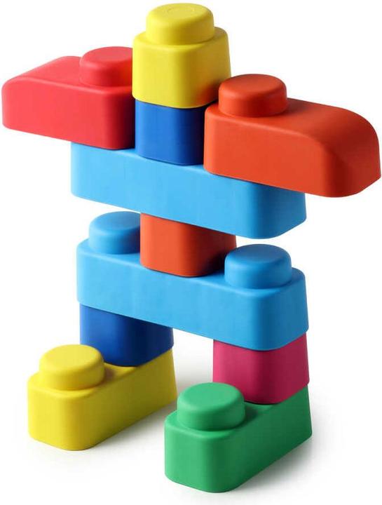 Image du produit Montessori Jouets, Jouets éducatifs, Blocs souples et roues - 25 blocs et 16 roues