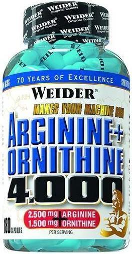 Actual product image Weider Arginine + Ornithine 4000 (180 Piece, Capsules, 157 g)