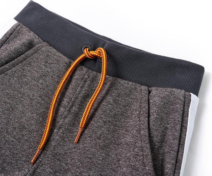 Actual product image VidaXL Children's tracksuit bottoms dark grey melange 128,Material: 80 (128)