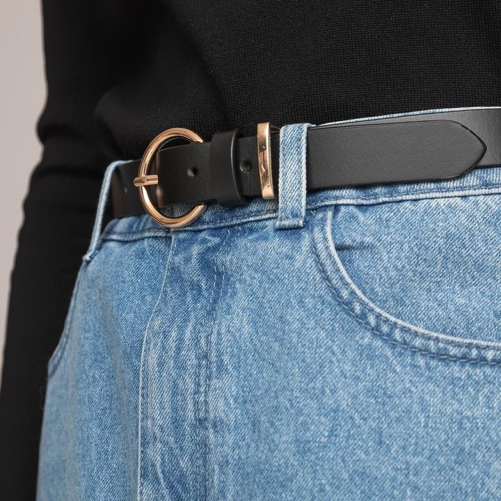 Actual product image La Redoute Collections Belt with gold coloured buckle (85)