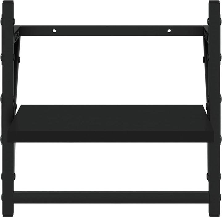 Immagine prodotto VidaXL Mensole da parete con barre 2 pezzi nere 30x25x30 cm, colore (30 x 25 x 30 cm)