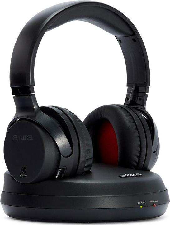 Produktbild Aiwa WHF-880 Kopfhörer & Headset Kabellos Kopfband Musik Ladestation Schwarz (10 h, Kabellos)