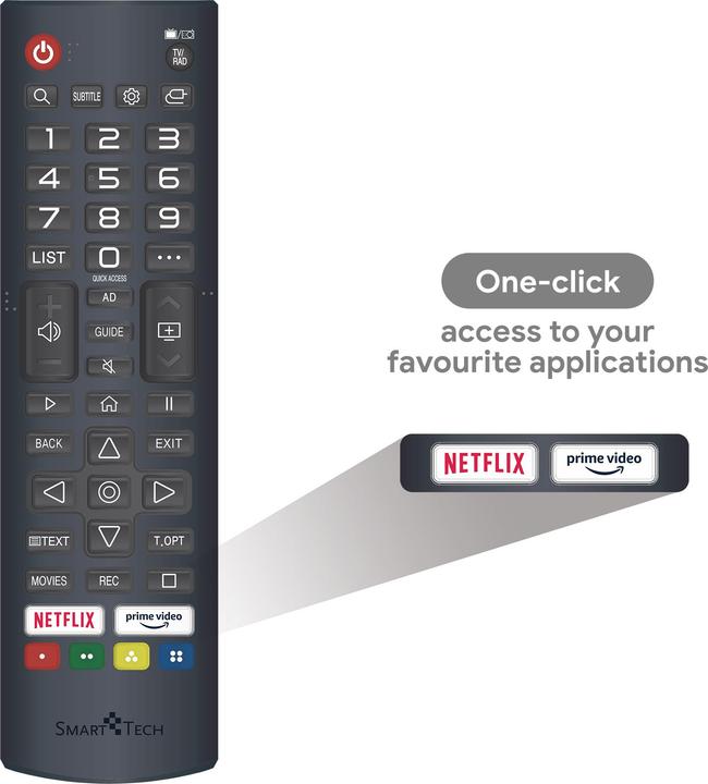 Image du produit Smart Tech SMART-TECH TV LED 24' HD ohne Rahmen (24", LED, HD ready)