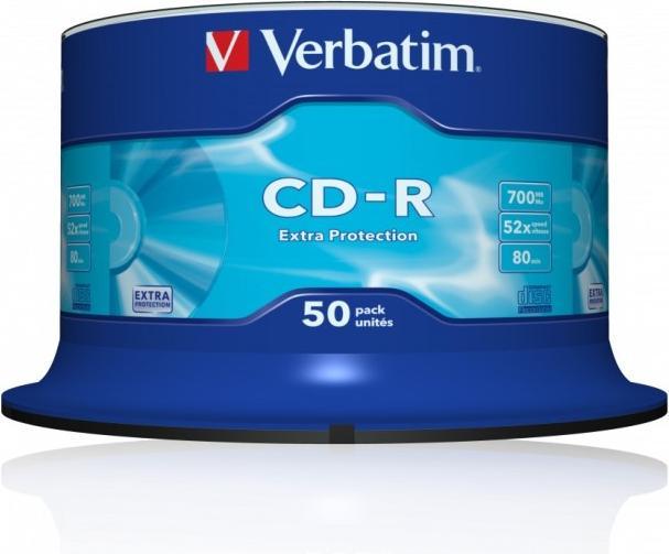 Produktbild Verbatim CD-R, 700MB/80min, 52x, Spindel (50 x)