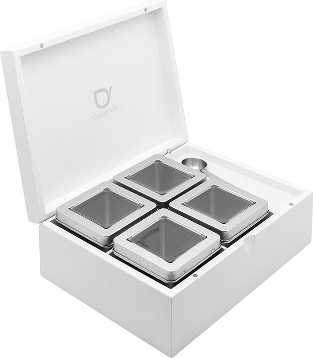 Produktbild Bredemeijer Teebox 4 Dosen mit Löffel weiss