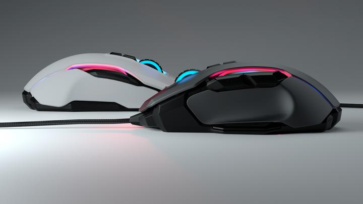 Produktbild Roccat Gaming Kone AIMO Remastered, RGB, 16.000 dpi, Weiss (Kabelgebunden)