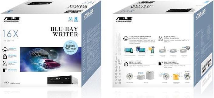 Image du produit ASUS Bw-16d1ht/G (Graveur de CD, Graveur de DVD, Graveur Blu-ray)