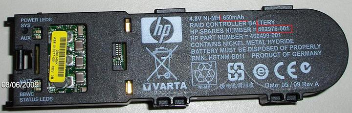 Produktbild HPE Battery backed write cache BBWC battery module