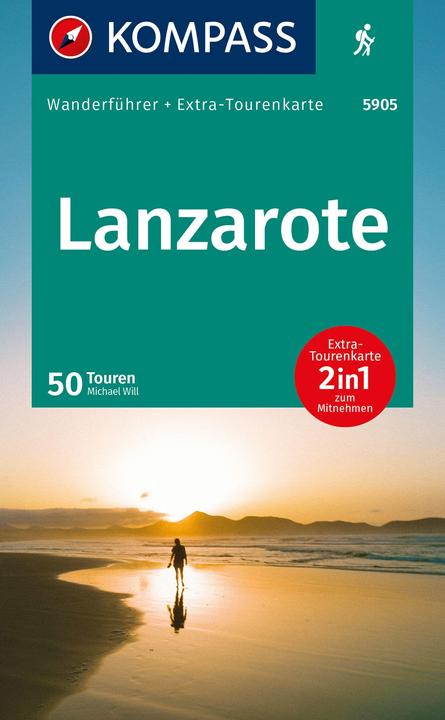 Image du produit Guide de randonnée Lanzarote, 50 circuits avec carte supplémentaire