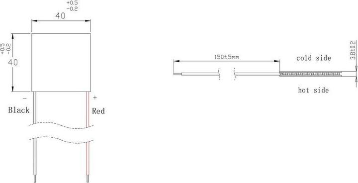 Immagine prodotto Tru Components Elemento Peltier 15,4 V/DC 5 A