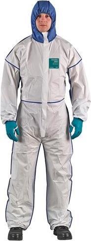 Image du produit Ansell Combinaison de protection AlphaTec® 1800 Comfort taille S blanc/bleu Catégorie d'EPI III (S)