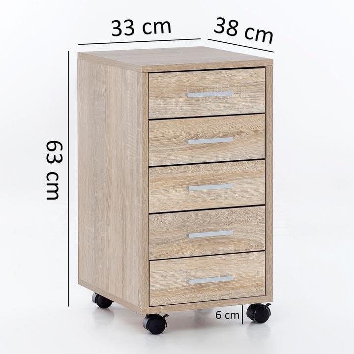 Image du produit FineBuy Rollcontainer (33 x 63 x 38 cm)