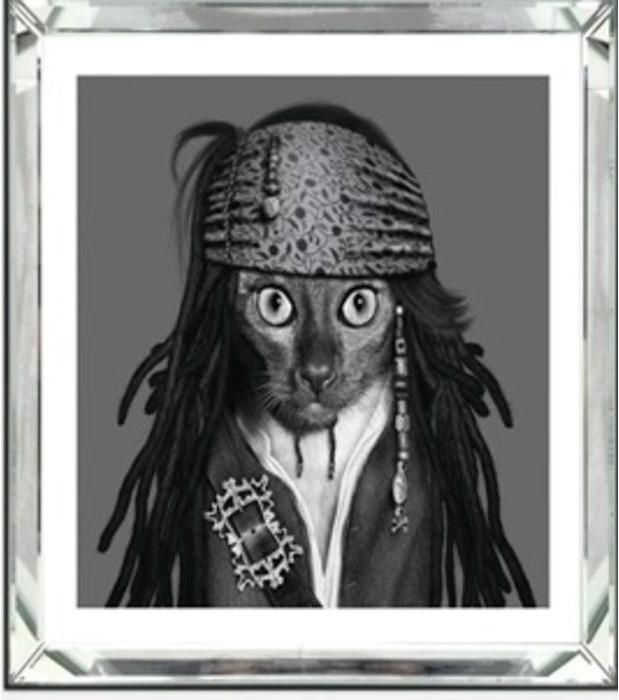 Produktbild Kare Design Bild Frame Mirror Pirate Cat 60x60cm (60 x 60 cm)