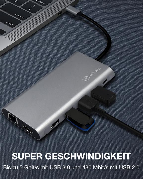 Productafbeelding Icy Box IB-DK4050-CPD (USB-C, 12 Havens)